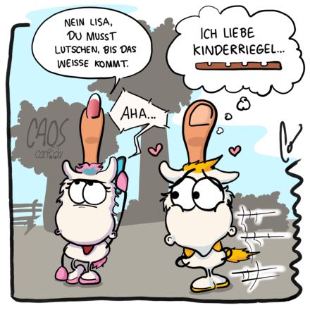 Stinkefingereinhorn - Caoscartoon